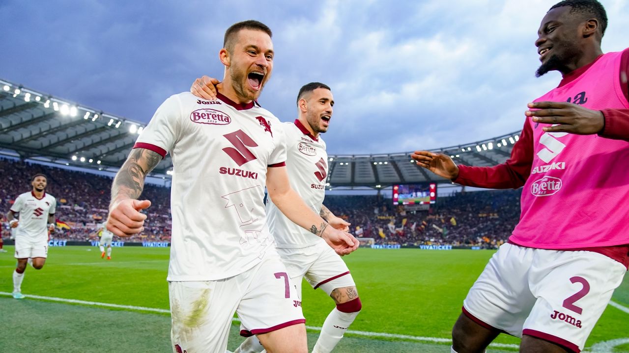 Karol Linetty strzelił gola w Rzymie (fot. Getty)
