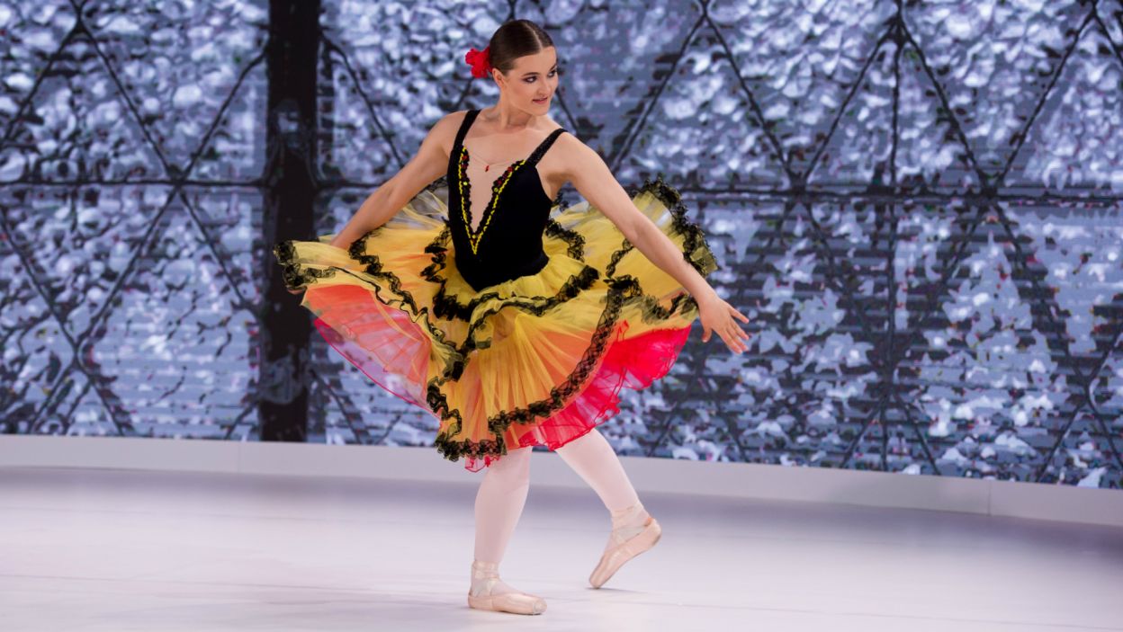 Viviana Zajączkowska zaprezentowała wariację z baletu „Don Kichot”. Hiszpańskie rytmy idealnie wpasowały się w temperament tancerki, co zauważyli jurorzy (fot. J. Bogacz/TVP)