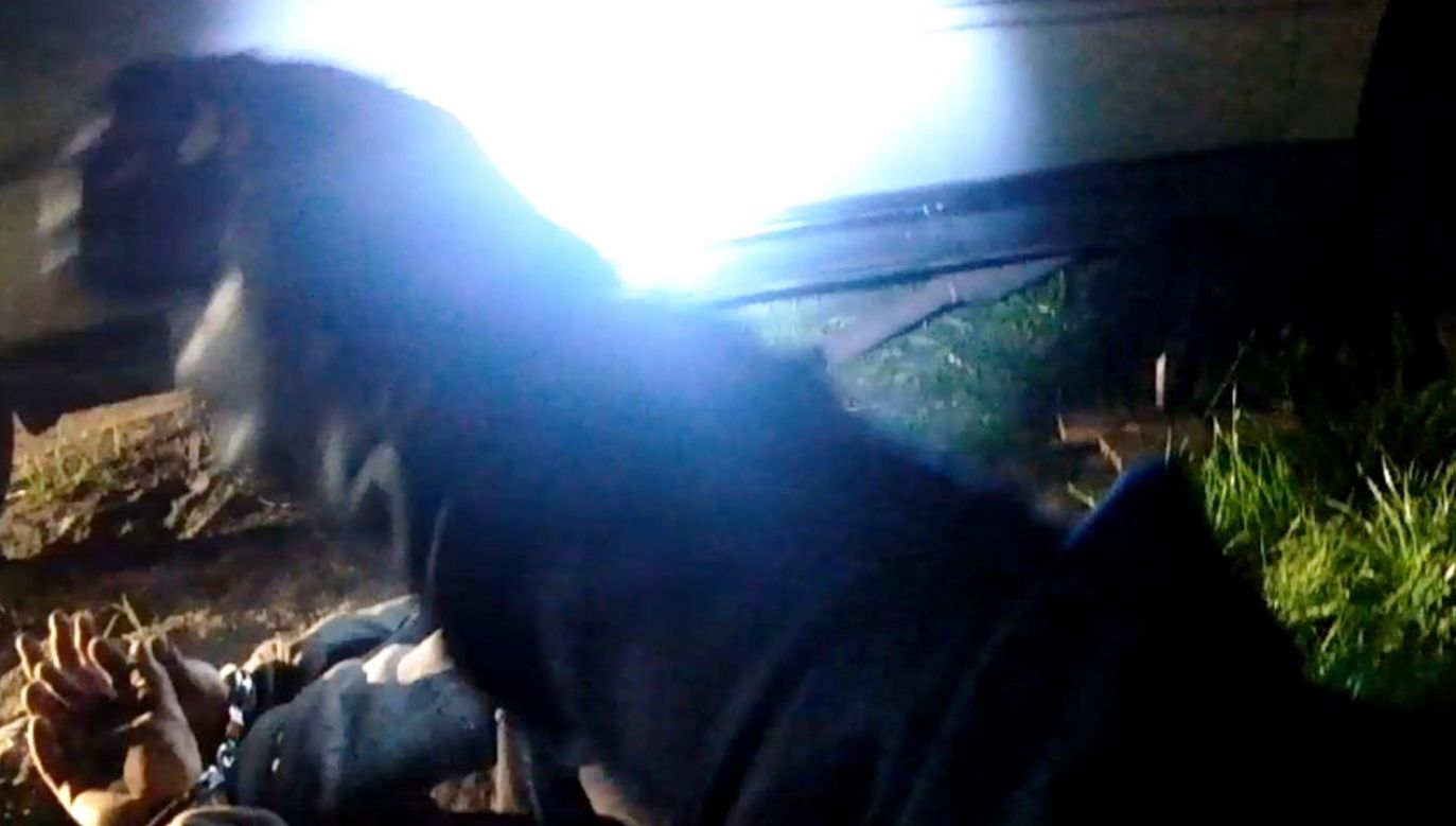 Moment zatrzymania uwieczniła policyjna kamera (fot. Policja lubuska)
