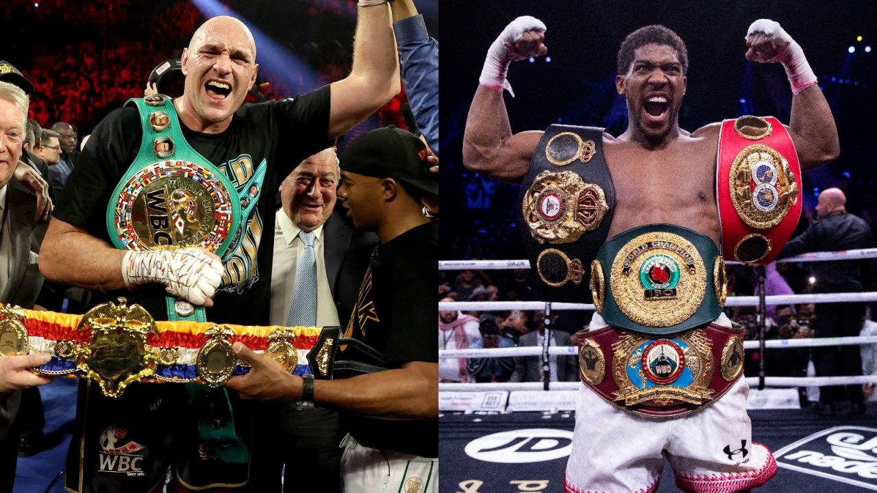 Tyson Fury i Anthony Joshua (fot. Getty Images)