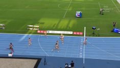 Justyna Święty-Ersetic wygrała bieg na 400 m podczas Memoriału Ireny Szewińskiej (fot. TVP)