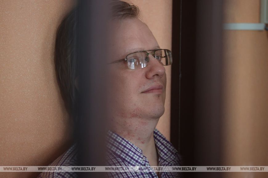 Менскі абласны суд пачаў разгляд «справы аб дзяржаўным перавароце». На фота: Юрась Зянковіч. Менск, Беларусь. 29 ліпеня 2022 года. (Фота: БелТА)