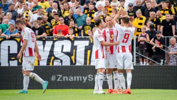 Piłkarze Pogoni Grodzisk Mazowiecki zostali mistrzami jesieni Betclic 2 ligi sezonu 2024/2025 (fot. Getty Images) Piłkarze Pogoni Grodzisk Mazowiecki zostali mistrzami jesieni Betclic 2 ligi sezonu 2024/2025 (fot. Getty Images)