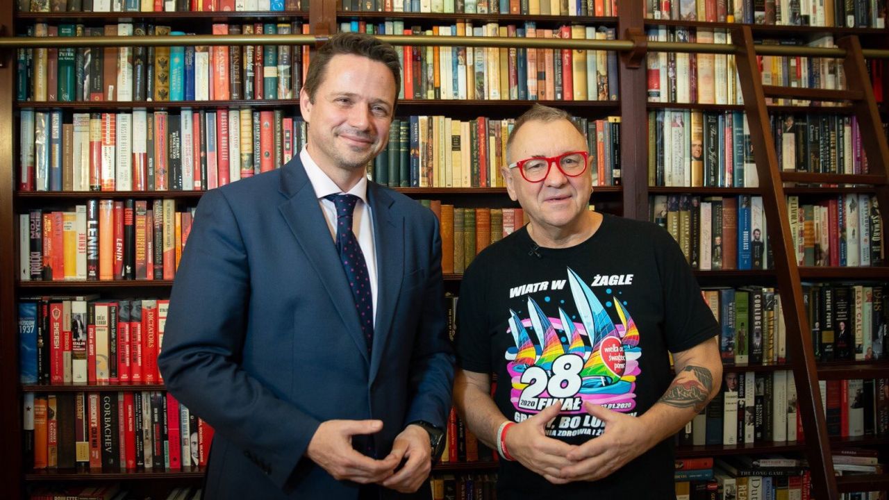Rafał Trzaskowski i Jerzy Owsiak (fot. twitter.com/trzaskowski)